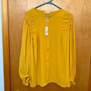 Turmeric colored blouse by Max Studio, size XL